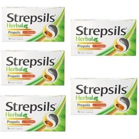 Resim Strepsils Herbal Propolis Aromalı 16 Pastil 5'li 