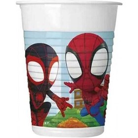 Resim Spıdey Bardak 180/200cm Pk:8 +3 