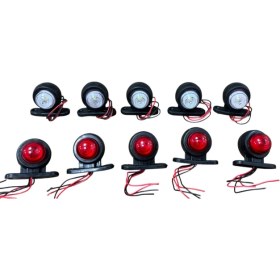 Resim Takoz LED Lamba 12-24V Kırmızı-Beyaz 10 Adet Fiyatı 