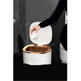 Resim Teknolojik Çöp Kutusu Otomatik Aç Kapat Sensörlü Mutfak Banyo Ev Ofis Piller Dahildir 