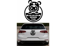 Resim Sticker Usta Arabada Bebek Var Sticker Araba Oto Sticker 00198 