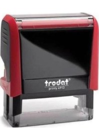 Resim Trodat Standart Kaşe Otomatik 58x22 Kırmızı Gövde Kırmızı Keçe 49 