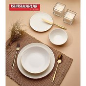 Resim Kahramanlar Katre Gold 12 Kişilik 55 Parça Porselen Yemek Takımı 