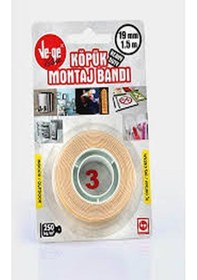 Resim Ve-Ge Çift Taraflı Köpük Bant 19 Mm X 1.5 Mt 3 
