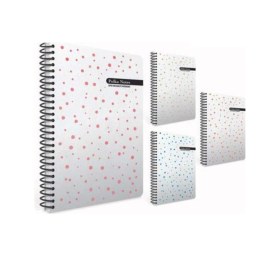Resim Polka 17x24 Notes Spiralli Çizgili Sert Kapaklı 120 Yaprak Defter 