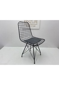 Resim Knsz kafes tel sandalyesi 1 li mazlum syhantrasit kumaş ofis cafe bahçe mutfak 