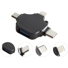 Resim 5003 Lightning iPhone Type-C Micro Usb Dişi Çevirici Adaptör 