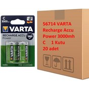 Resim Varta 3000mah 20li Şarjlı C Pil 