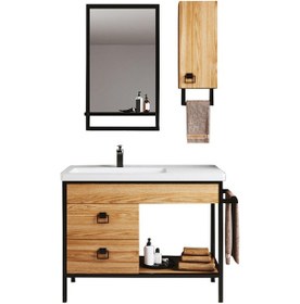 Resim Denko Dila 100 Cm Mdf Banyo Dolabı Takımı Çok Renkli 