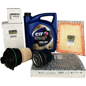 Resim Elf Renault Megane 4 Yağ Bakım Filtre Seti 1.5 Dci Dizel 5w30 