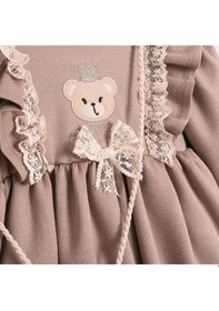 Resim Sweet Bear Oyuncak Aksesuarlı Kız Bebek Elbisesi Bej 