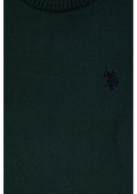 Resim U.S. Polo Assn. Erkek Çocuk Yeşil Bisiklet Yaka Basic Kazak 50315586-VR054 