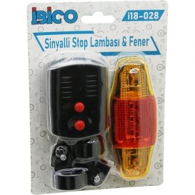 Resim Go İthalat 2in1 Bisiklet Cob LED Fener - Sinyalli Stop Lamba Pilli (5224) 