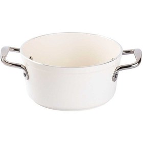 Resim Tantitoni Deluxe Krem Seramik 3 Parça Tencere Seti Krem 