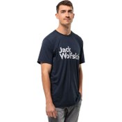 Resim Jack Wolfskin Brand T Erkek Mavi Tişört 