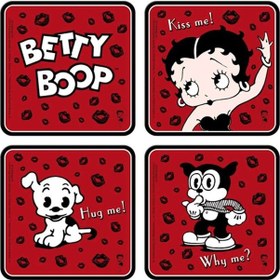 Resim Nostalgic Art Betty Boop Bardak Altlığı Set Çok Renkli 
