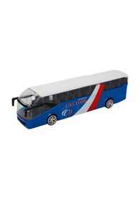Resim Teamsterz Street Kings Die Cast Şehir Otobüsü 18,5 Cm Metal Model Oyuncak Araç Mavi 