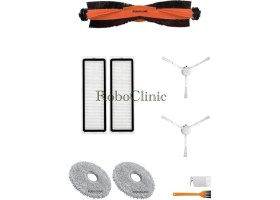 Resim Roboclinic Xiaomi Robot Vacuum X10+ / X10 Plus Robot Süpürge Uyumlu Yedek Ana Fırça, Yan Fırça, Hepa Filtre, Mop - 9 Parça 