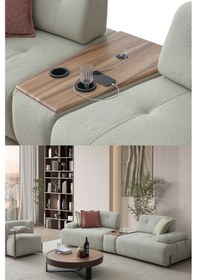 Resim Lima Koltuk Takımı 3+1+piyon Yeşil Çok Renkli 