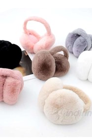 Resim Trend Peluş Kulaklık Katlanır Model Soğuk Koruyucu Peluş Kalın Kışlık Soft Kulaklık Gül Kurusu 
