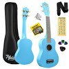 Resim Midex UKX-233BL Mavi Concert Ukulele (Askı Çanta Metod Pena) 