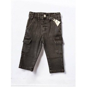 Resim Erkek Bebek Kargo Cep Detaylı Kot Pantolon-14878 Siyah 