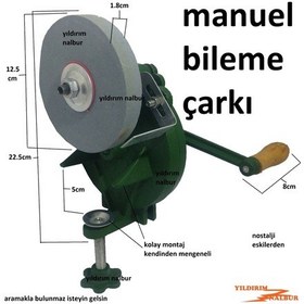 Resim Manuel Bileme Çarkı Bıçak Bileme Makas Satır Bileme Taşlama Elle 