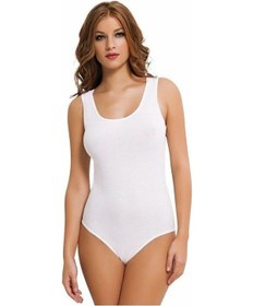 Resim Kadın Beyaz Geniş Askı Çıtçıtlı Body 6'lı Yeni Sezon 001 