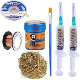 Resim Havya Ucu Temizleme Lehim Solder Paste 138 C 42g Flux Lehim Toplama Cp-3015 Lehim Emme Teli 3,0 Mm St06 