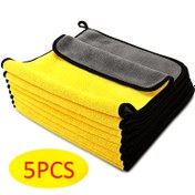 Resim 3/5 adet Süper Emici Mikrofiber Temizleme Bezleri - Mutfak, Pencereler ve Araba Bakımı için Tekrar Kullanılabilir, Çok Yönlü Havlular - Dayanıklı ve Yumuşak Toz Alma Bezleri 