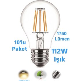 Resim Repplam Horoz 15W Rustik LED Ampul Günışığı 1750 Lümen E27 Duylu Dekoratif Ampul Flamanlı 