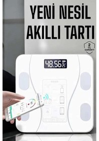 Resim Tartı Baskül Dijital Elektronik Tartı Vücut Analiz Wifi Akıllı Yağ Ölçer Çok Renkli 