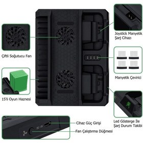 Resim Dobe Oyun Hazneli Göstergeli Xbox One-X-S Şarj Stand Soğutucu 