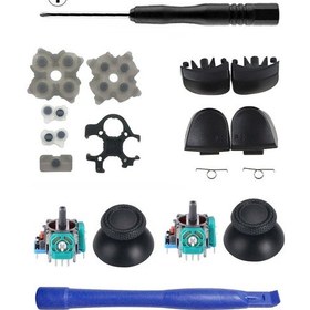 Resim Ps5 Versiyon 3 Analog Motor Topuz İç Lastik Tetik Seti Tornavida Ayırıcı Set Ps5 Kol Tamiri Siyah 
