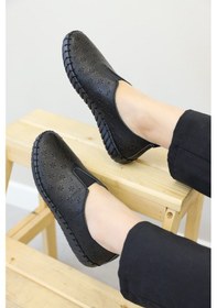 Resim Hakiki Deri Kadın Casual Ayakkabı 139za670-1 Siyah 