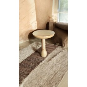 Resim Wood Wooden Ahşap Vazo Model Tekli Mantar Yan Sehpa Modern Naturel Renk Fiskos 