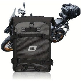 Resim Fochsia 20l Sırt Çantası Motosiklet Bagajı Çok Amaçlı Yan Sele Çantası 1 Adet Siyah Siyah 