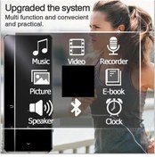 Resim Dokunmatik Tuşlu Mp3 Bluetooth Müzik Çalar Pembe 