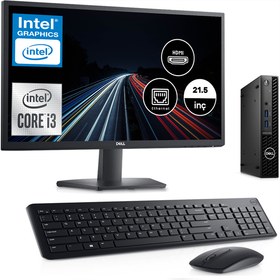 Resim Dell Optiplex 3000MFF Intel i3 12100T 64GB 1TB SSD Freedos 21.5mon Mini Masaüstü Bilgisayar N006O3000MFF14M 