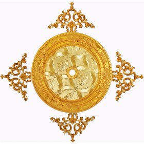 Resim Deco Market Paket 60 cm Oval Saray Tavan Göbek Motifli Tavan Dekorasyon 