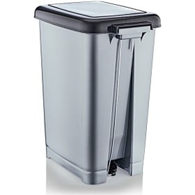 Resim Bvlx 40 Lt Slim Pedallı Çöp Kovası Beyaz 