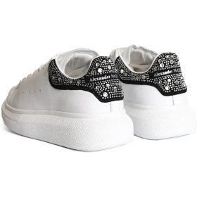 Resim Alexander McQueen White-Black Sneaker For | Unisex 