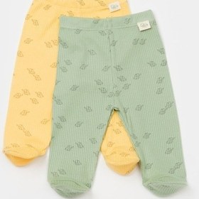 Resim BabyCosy Organik Modal Fil Baskılı 2 Li Patikli Pantolon 001 