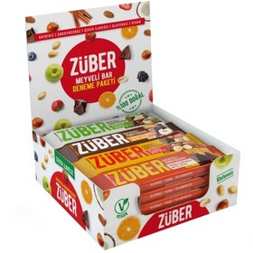 Resim ZÜBER Karışık Kakaolu Meyve Bar Paketi (10 Adet) 