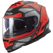 Resim LS2 Storm 2 Kapalı Kask Faster Mat Kırmızı Tıtanıum 
