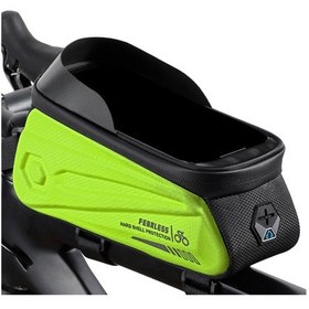 Resim Monyee Jant Çerçevesi İçin Su Geçirmez Eva Sert Kasa Bisiklet Çantası - 1.7l, 7 İnç Telefon Kutusu, Şeffaf Dokunmatik Ekran, 3 Ayarlanabilir Kayışlı, Dağ Bisikleti/ Yol Bisikleti Uyumlu - Parlak Sarı Sarı 