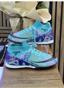 Resim Erkek Likralı Çoraplı Halısaha Spor Ayakkabı- Petrol Mavi-634 Petrol Mavisi 