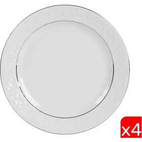 Resim Porland Hazan Platin Yaldız Düz Tabak 25CM 4 Lü 04POR031150 