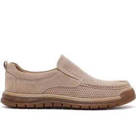 Resim Derimod Fly Erkek Bej Süet Deri Casual Loafer - Bej / 4 