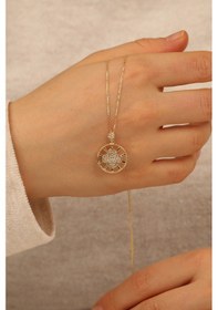 Resim Çgk Çiğdem Gürel Kuyumculuk Çgk Kadın Yonca Motifli Altın Kolye Gold 